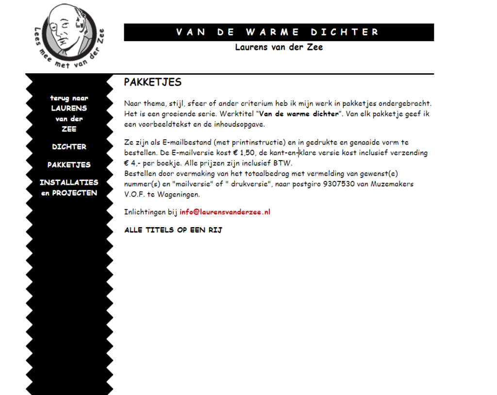 Laurens van der Zee Pakketjes Van de Warme Bakker